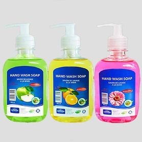 Savon Main Liquide (Handwash) Savonor - Fragance Pomme/Fleur/Citron - Flacon Pompe de 300ml - Pack de 6